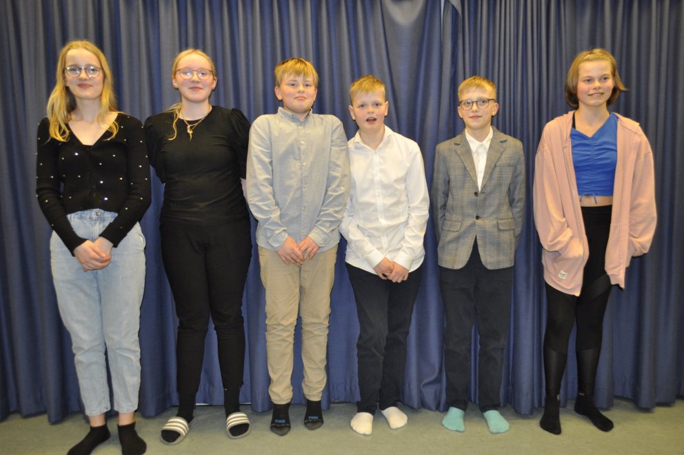 Hekla Bjartey, María Rún, Róbert Darri, Margeir, Magnús og Klara Lind