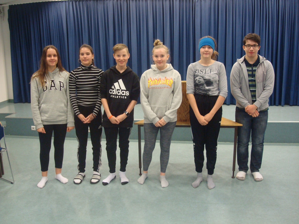 Frá vinstri: Sandra, María, Anton, Blædís, Thelma og Markús.