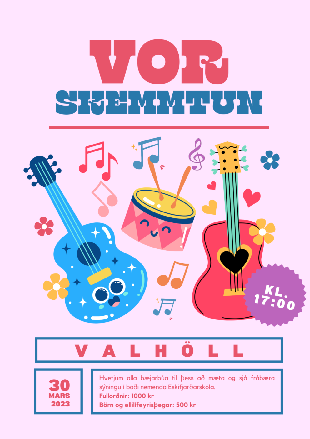 Vorskemmtun 2023 - frestað um óákveðin tíma