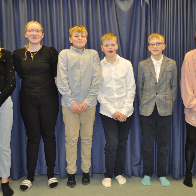 Hekla Bjartey, María Rún, Róbert Darri, Margeir, Magnús og Klara Lind