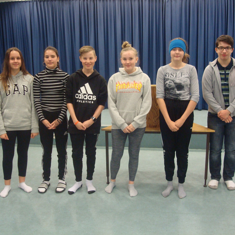 Frá vinstri: Sandra, María, Anton, Blædís, Thelma og Markús.