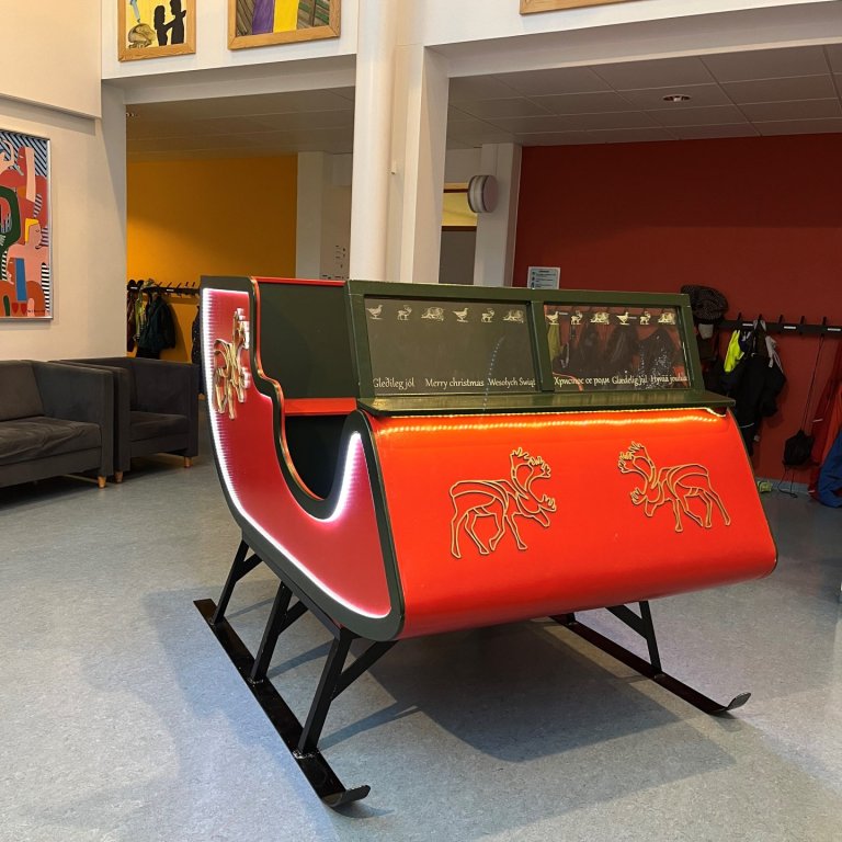 Jólasleði í Eskifjarðarskóla